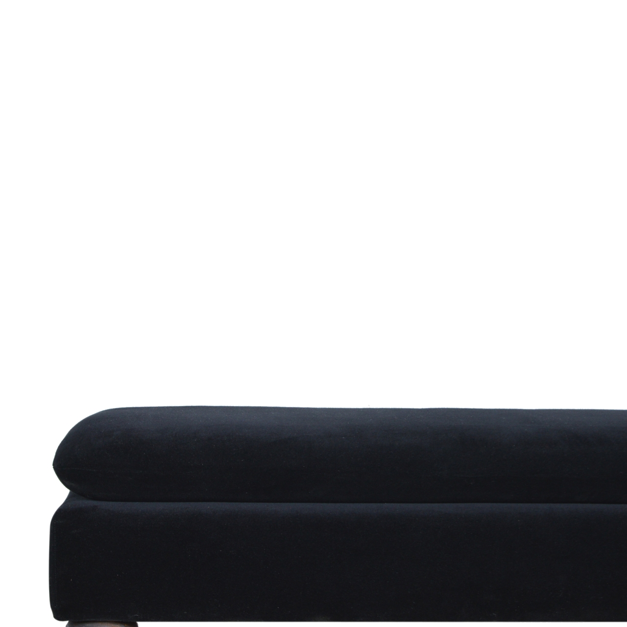Black Velvet Castor Bench - Image 7