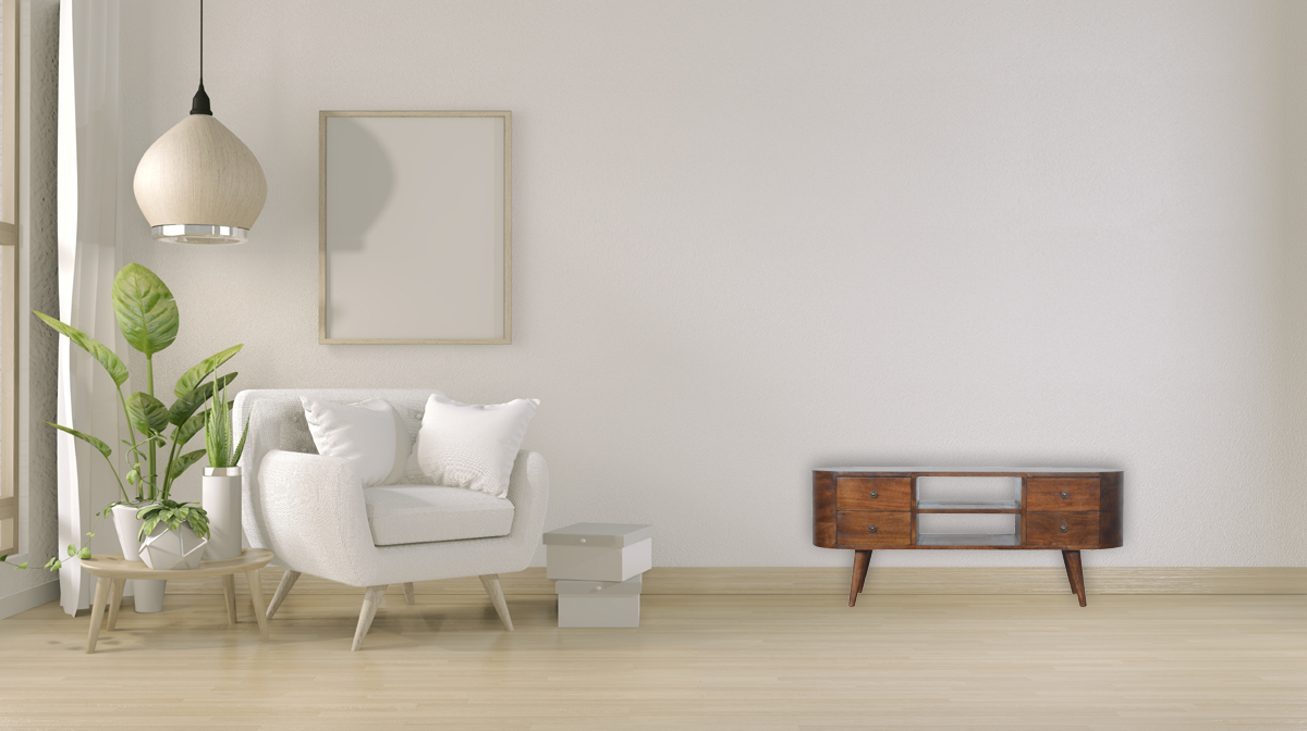 Chestnut Rounded Entertainment Unit - Image 11