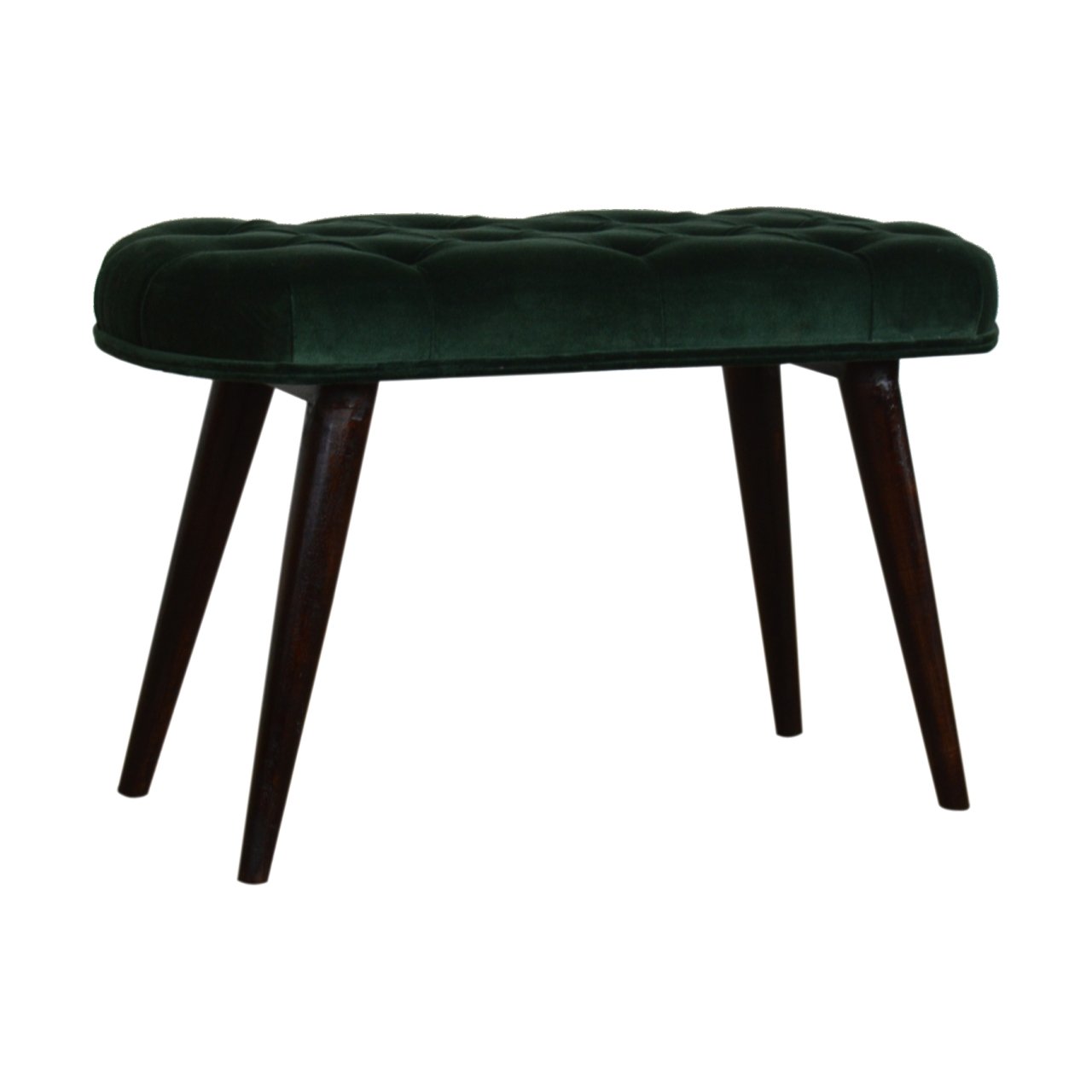 Emerald Velvet Deep Button Bench - Image 3