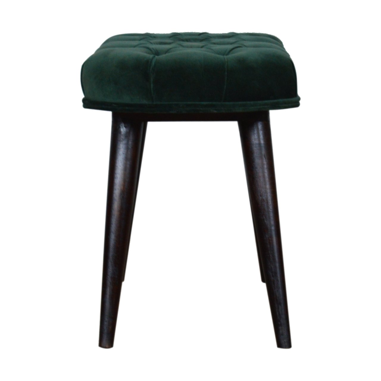 Emerald Velvet Deep Button Bench - Image 9