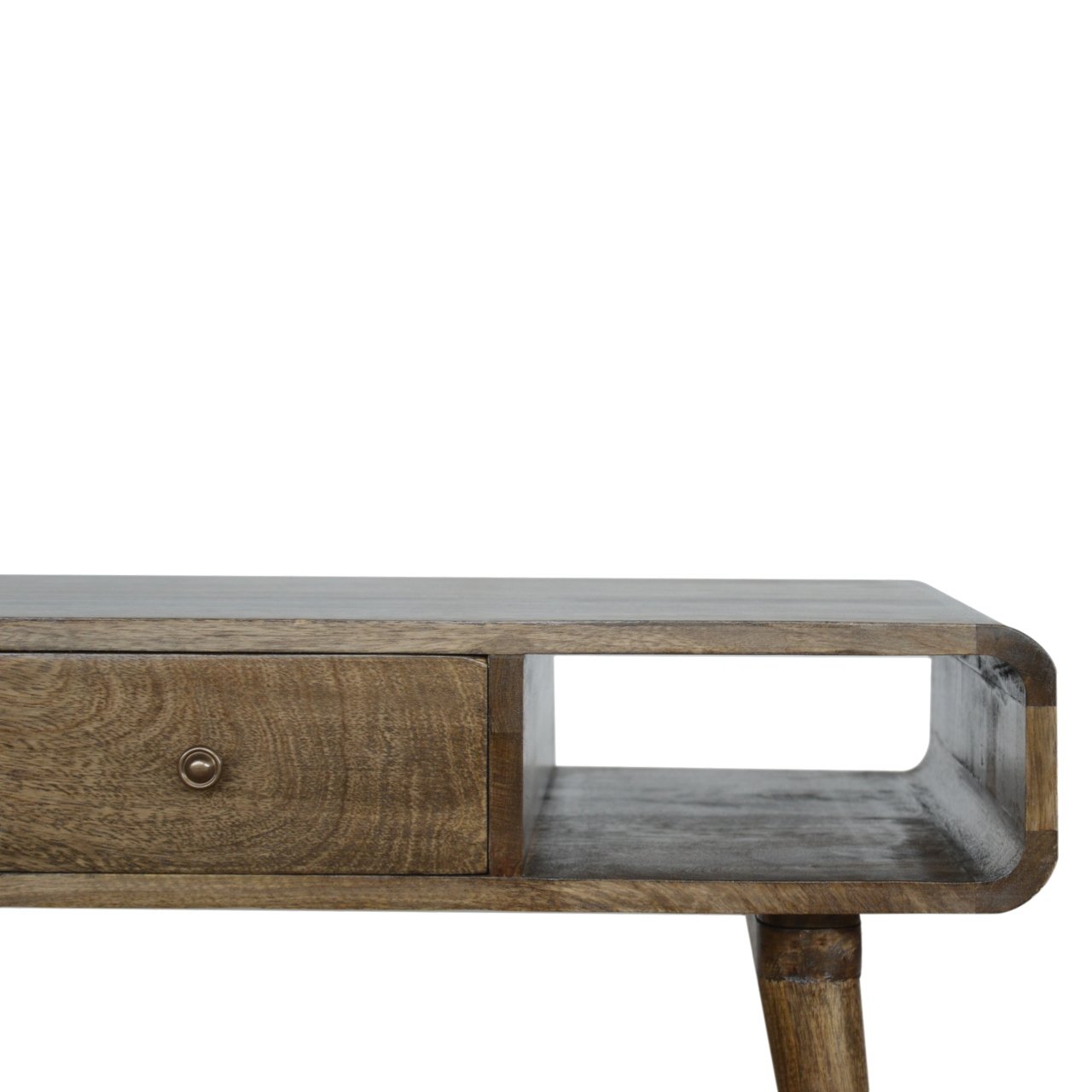 Curved Grey Washed Coffee Table - Image 4