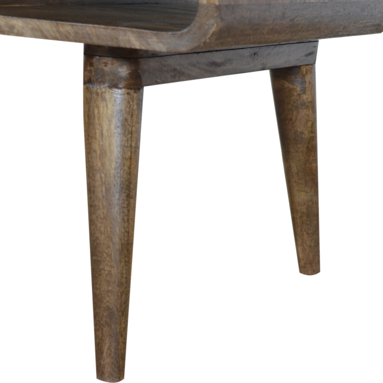 Curved Grey Washed Coffee Table - Image 5