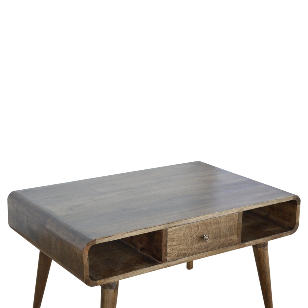 Curved Grey Washed Coffee Table - Image 6