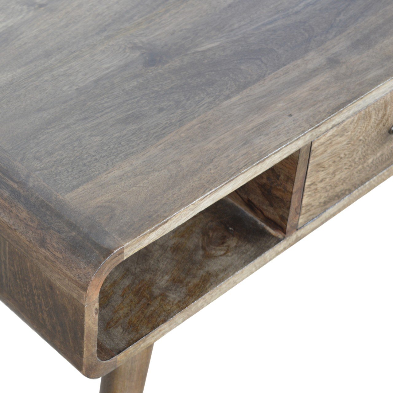 Curved Grey Washed Coffee Table - Image 7