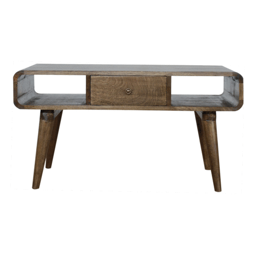 Curved Grey Washed Coffee Table - Image 10