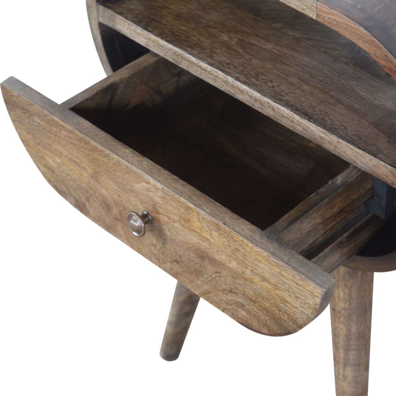 Grey Washed Circular Bedside - Image 7