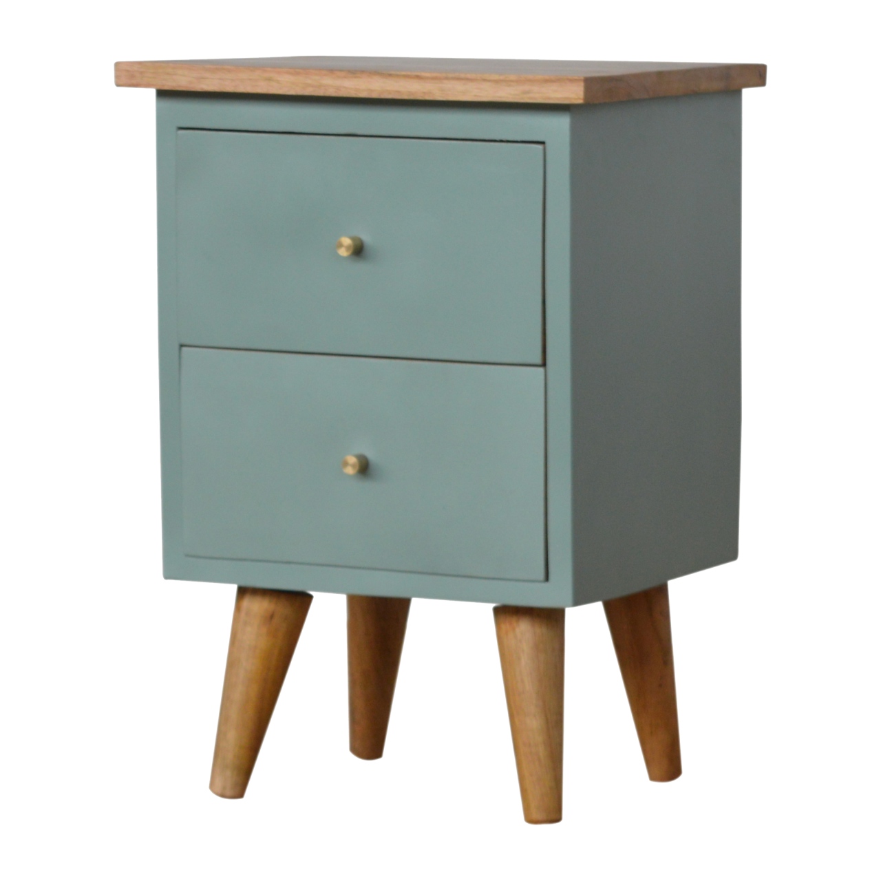 Green Hand Painted Bedside - Image 2
