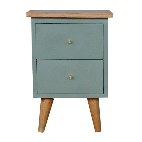 Green Hand Painted Bedside - Image 10