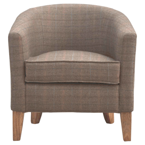 Upholstered Tweed Tub Chair - Image 11