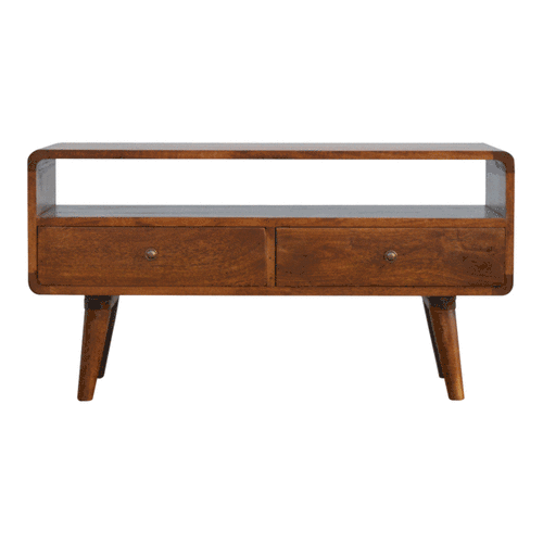 Curved Chestnut Media Unit - Image 11