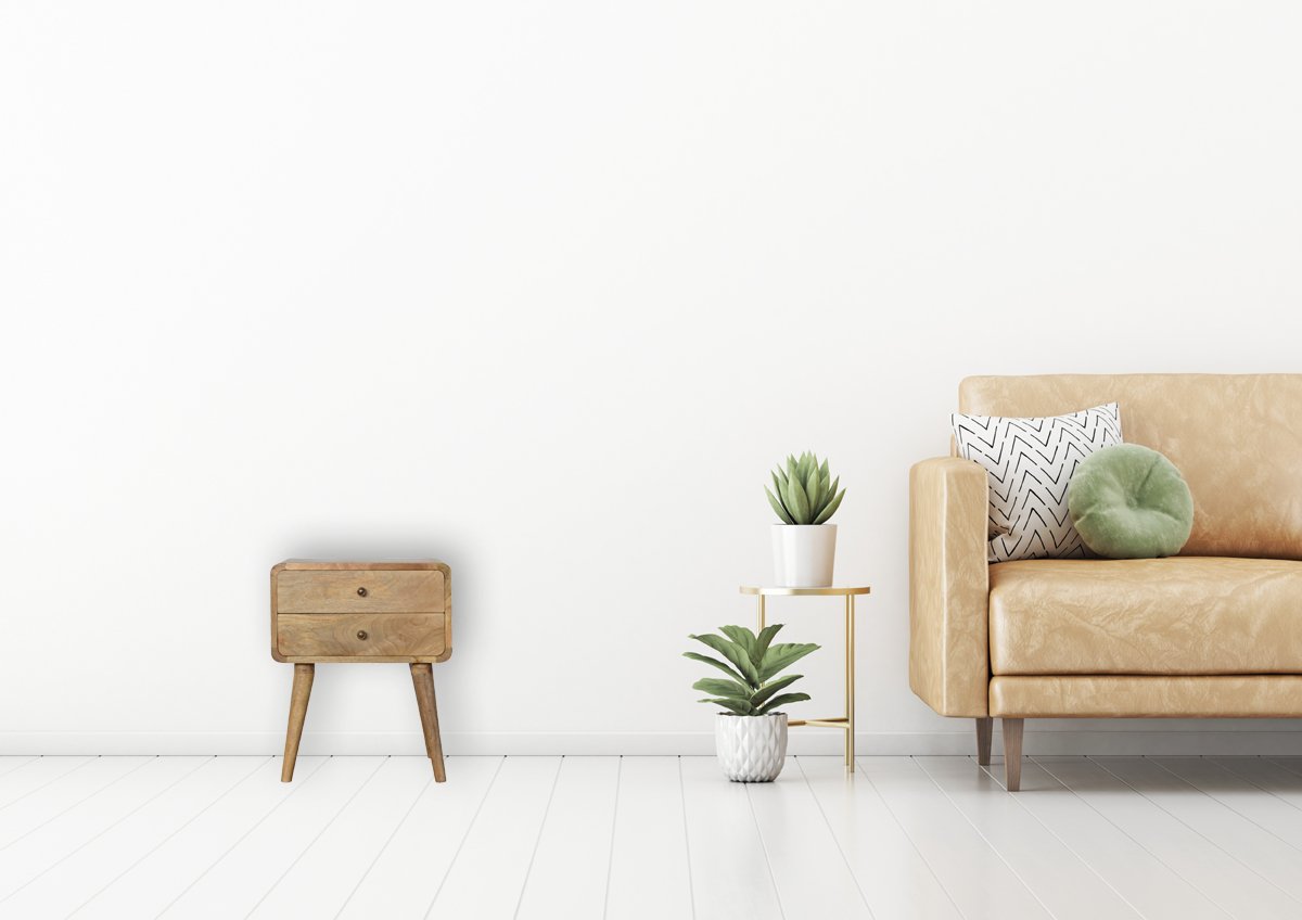 Curved Oak-ish Bedside - Image 11