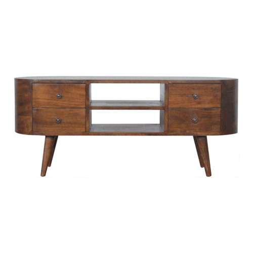 Chestnut Rounded Entertainment Unit - Image 10