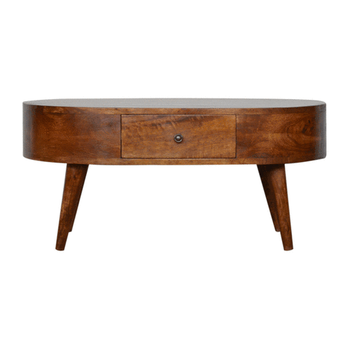 Chestnut Rounded Coffee Table - Image 9
