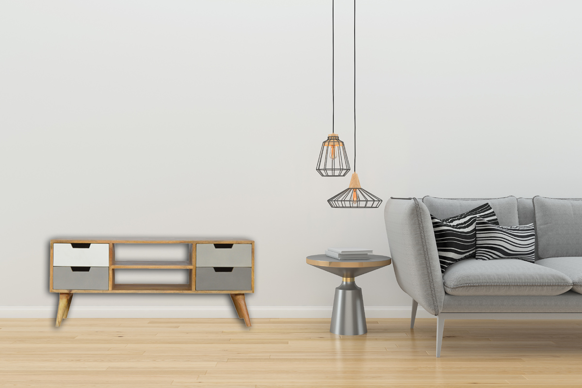 Grey Painted Open TV Unit - Image 12