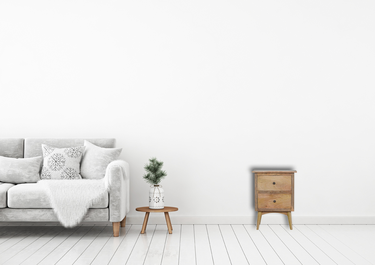 Nordic Style Bedside with 2 Drawers - Image 12