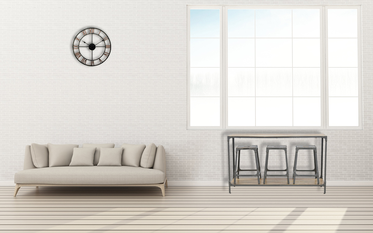 Hallway Console with 3 Stools - Image 11