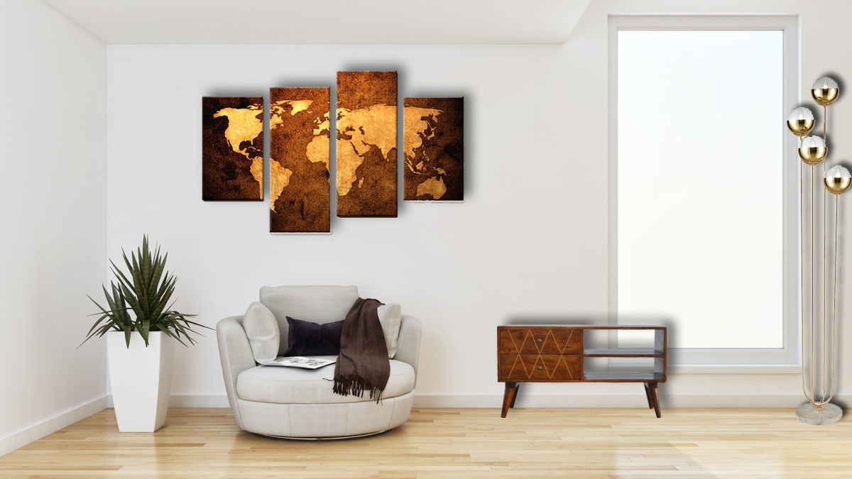 Geometric Brass Inlay Media Unit - Image 10