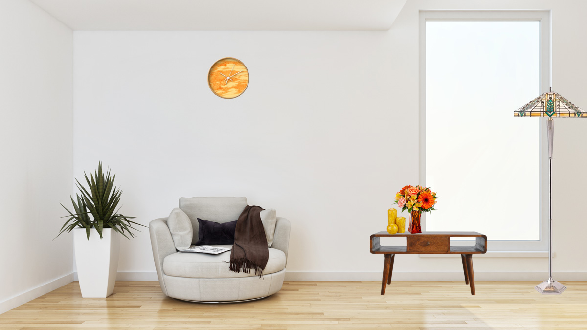 Curved Chestnut Coffee Table - Image 10