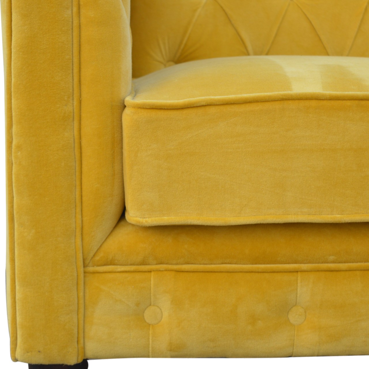 Mustard Velvet Chesterfield Sofa - Image 7