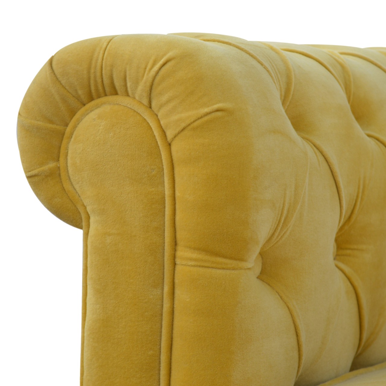 Mustard Velvet Chesterfield Sofa - Image 5