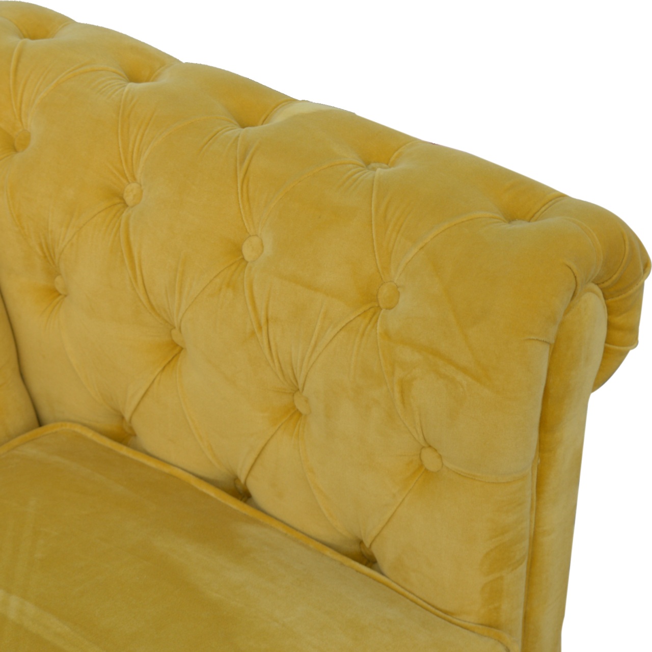 Mustard Velvet Chesterfield Sofa - Image 4
