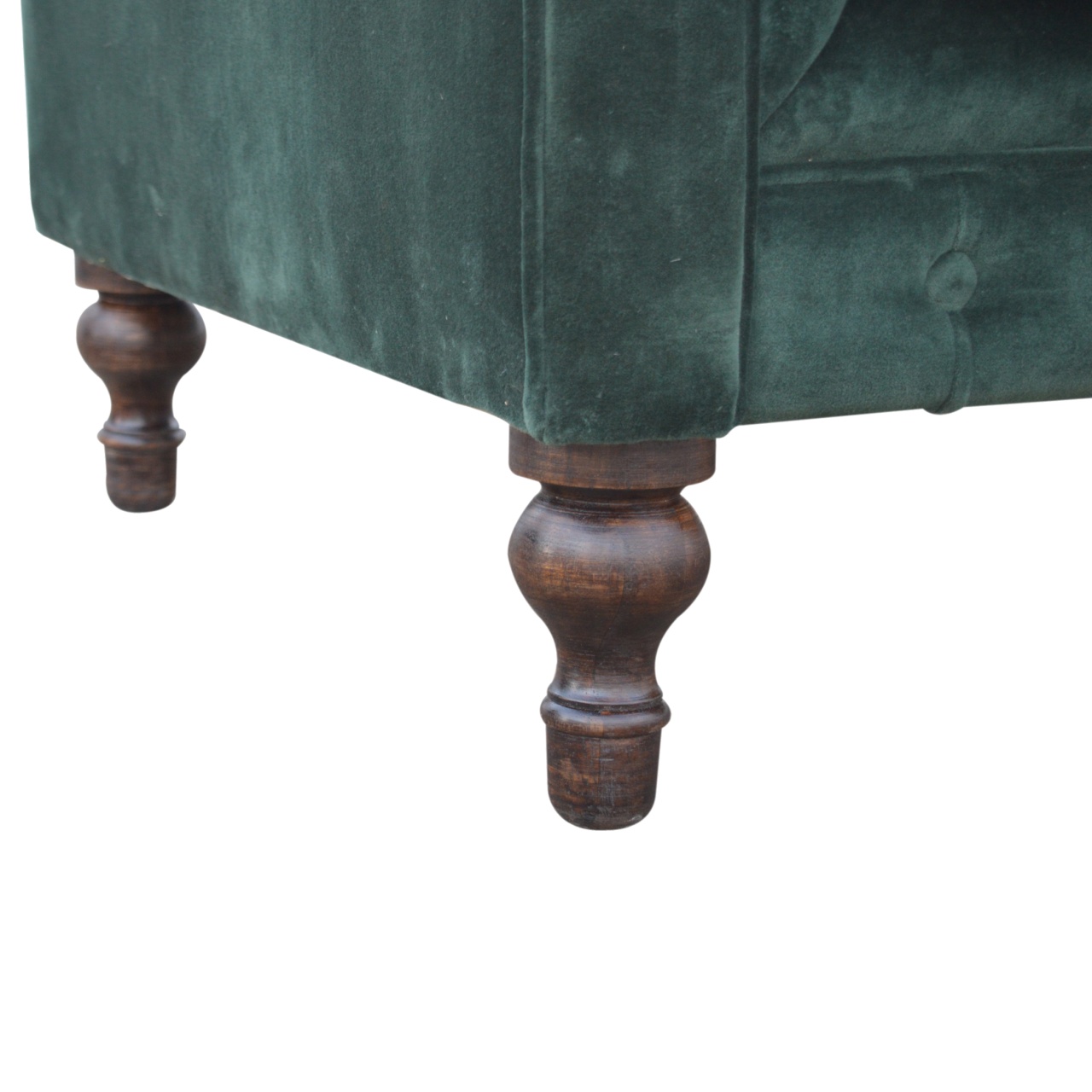 Emerald Green Velvet Chesterfield - Image 5