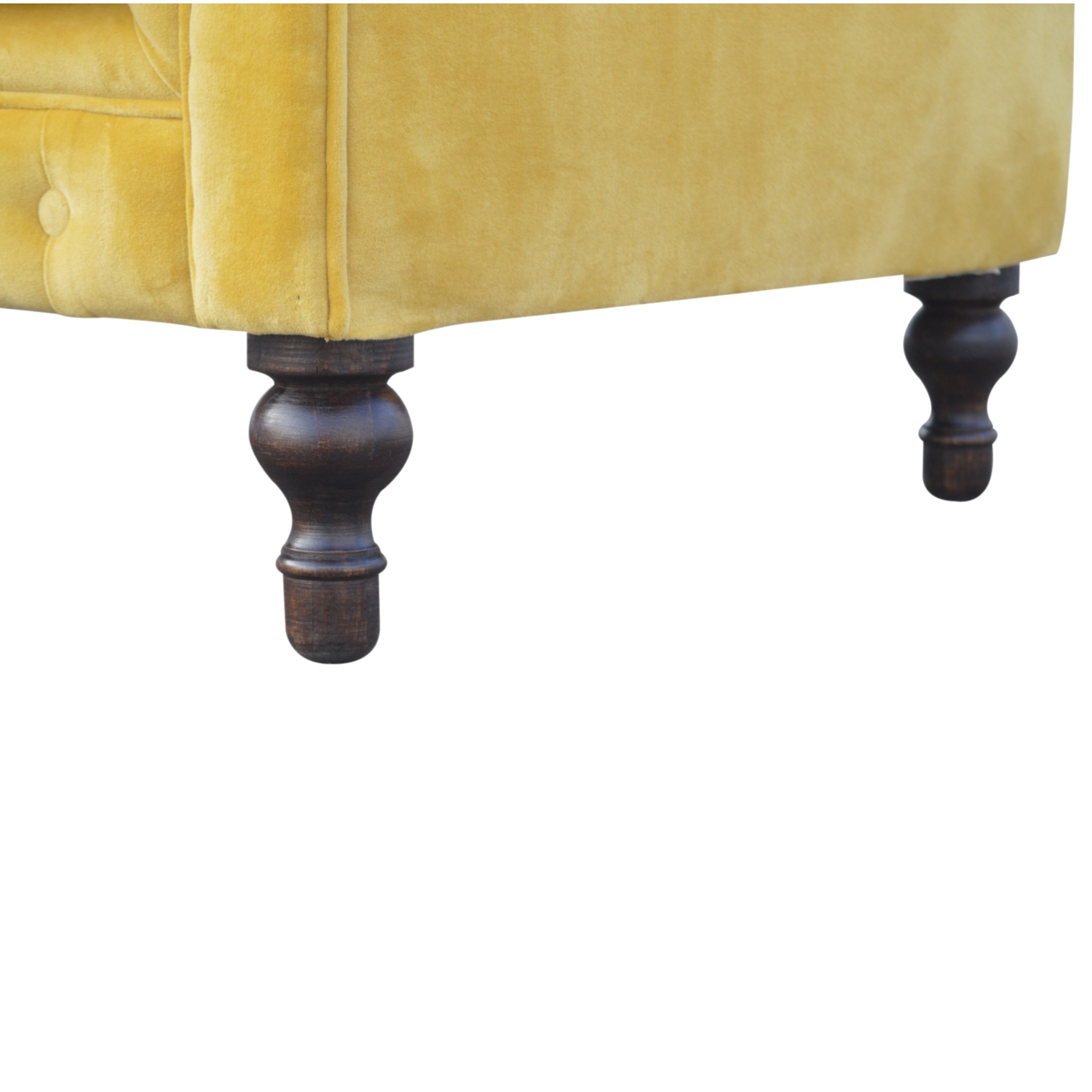 Mustard Velvet Chesterfield Sofa - Image 6