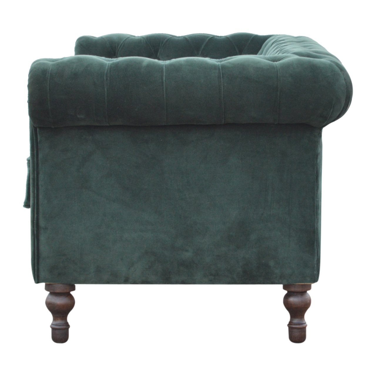 Emerald Green Velvet Chesterfield - Image 8