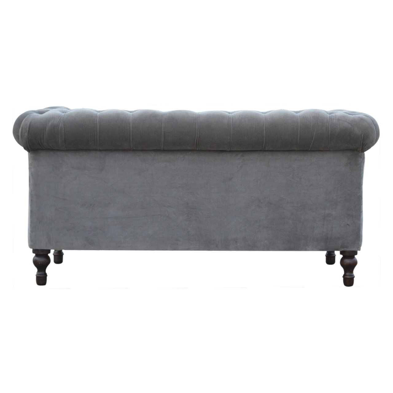 Grey Velvet Chesterfield Sofa - Image 9