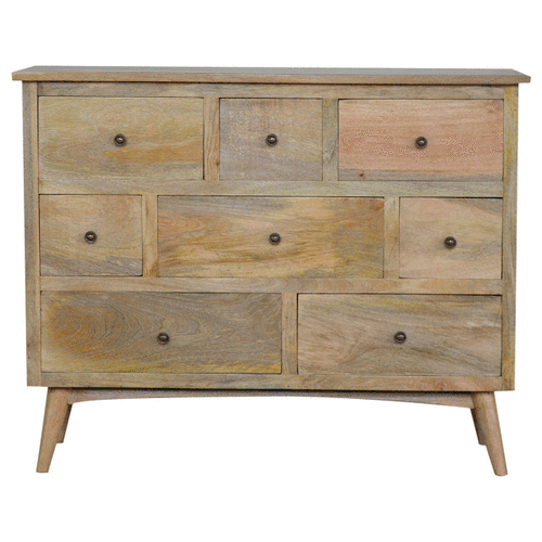 Oak-ish Solid Wood 8 Drawer Chest - Image 12