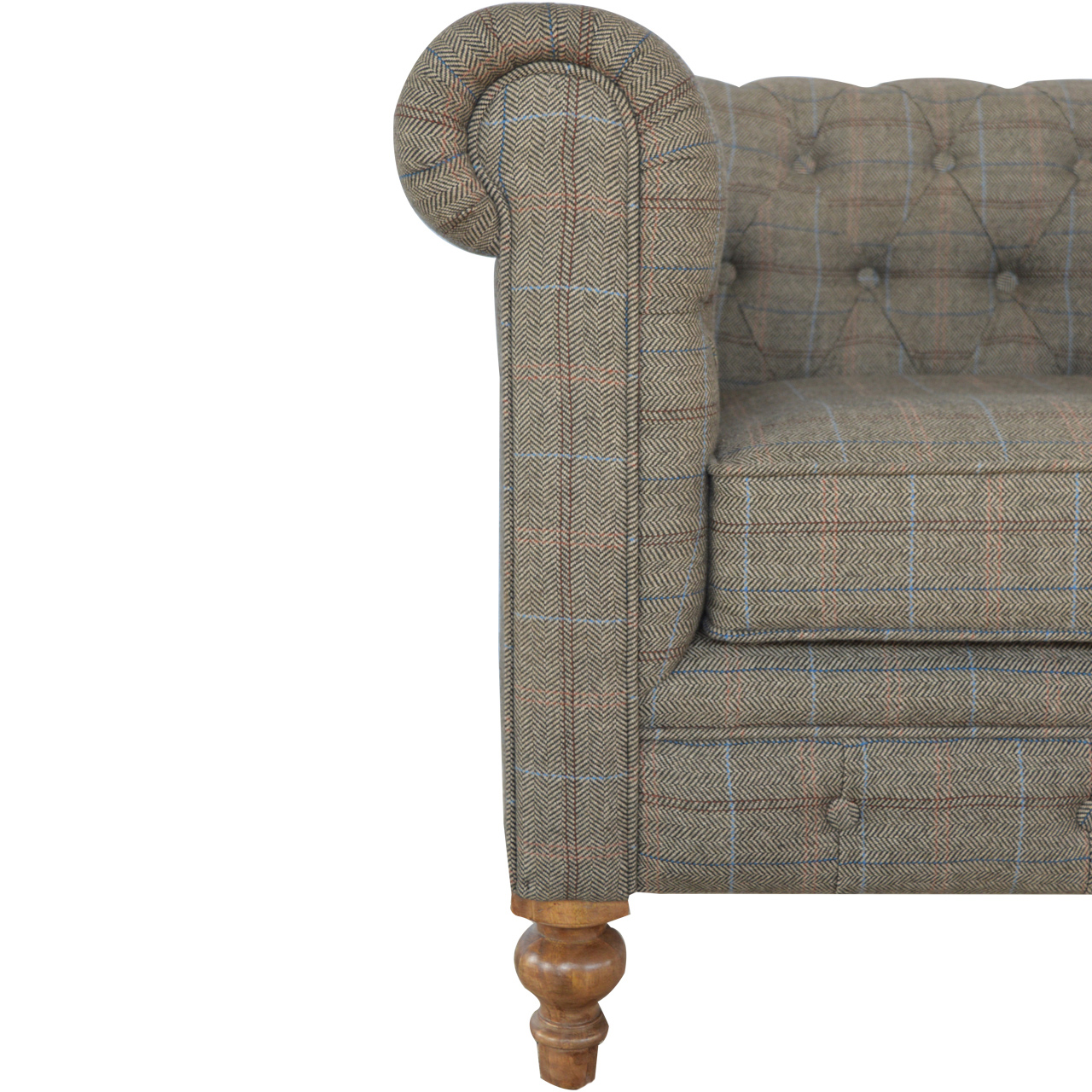 Chesterfield Multi Tweed Armchair - Image 6