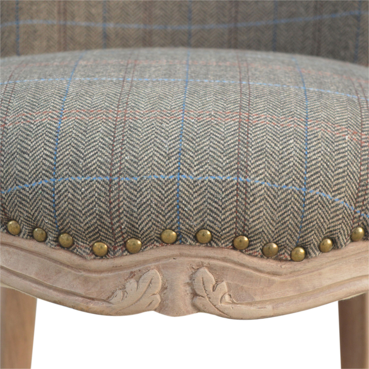 Multi Tweed Studded Chair - Image 4