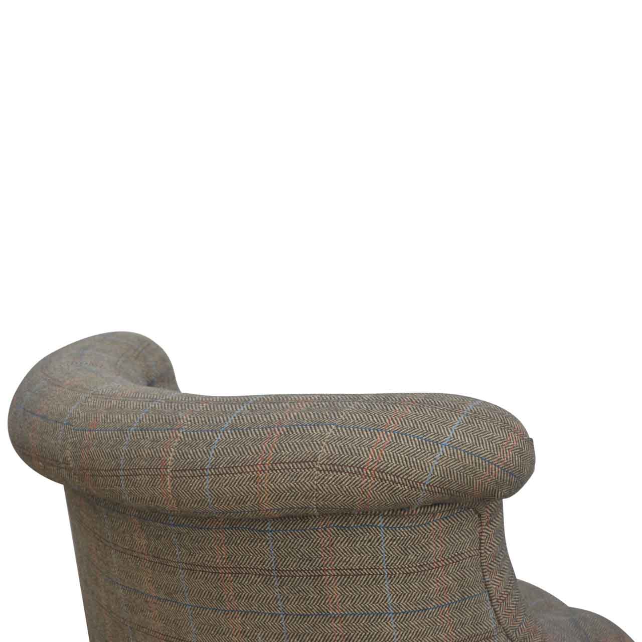 Small Multi Tweed Accent Chair - Image 8