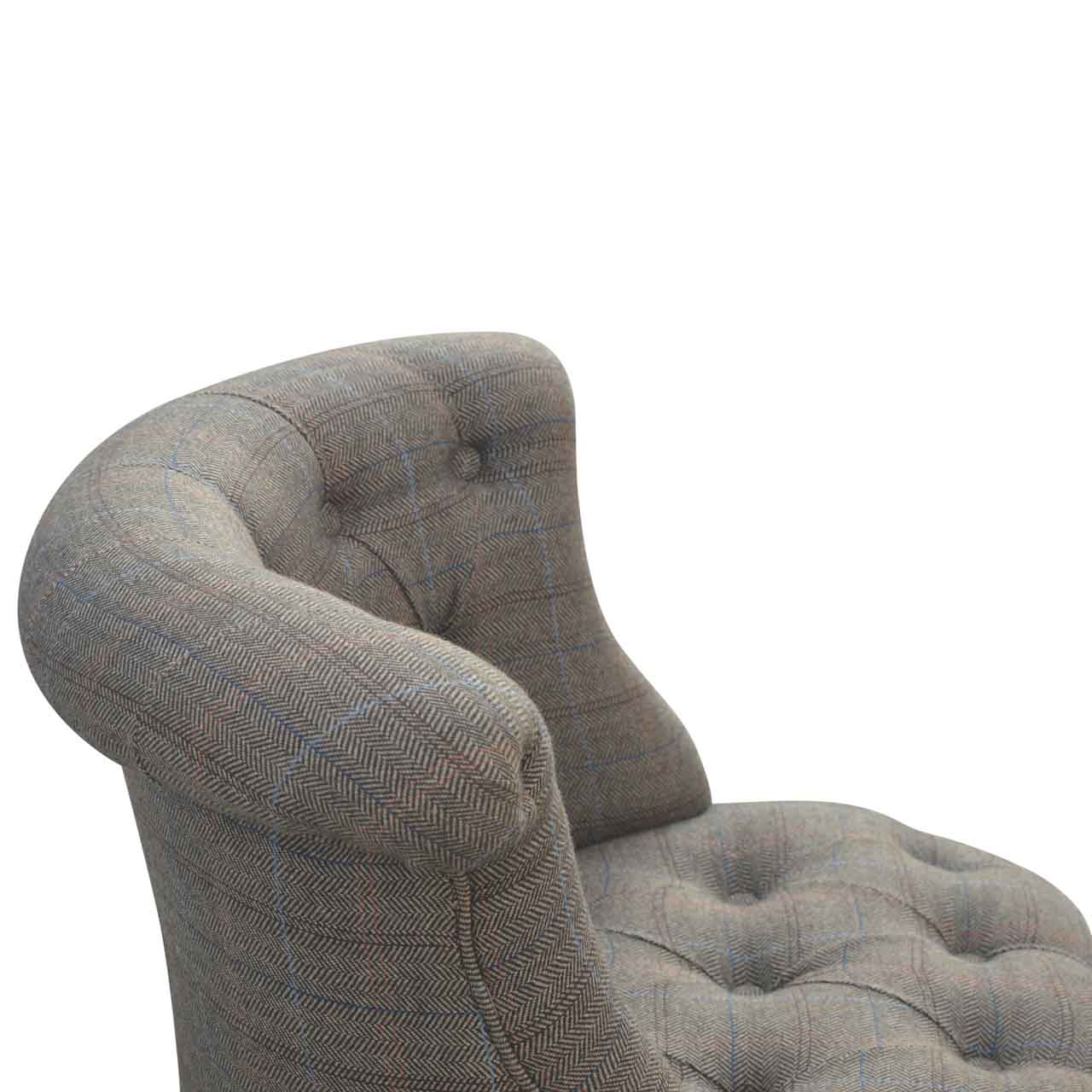 Small Multi Tweed Accent Chair - Image 6