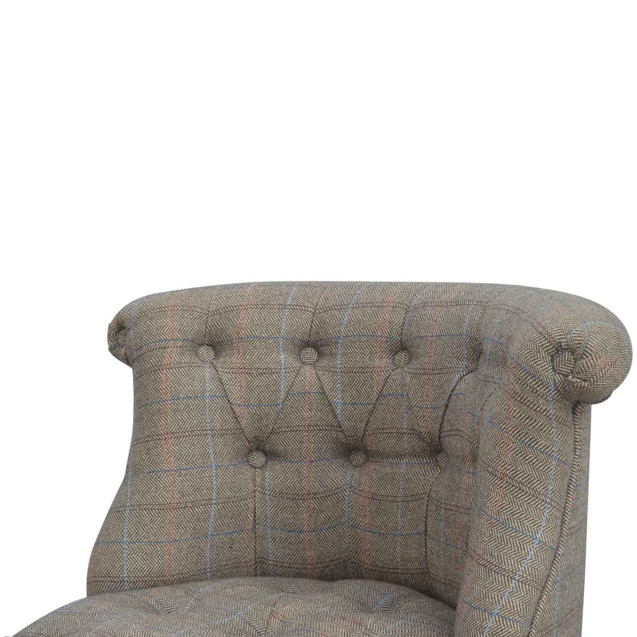 Small Multi Tweed Accent Chair - Image 9