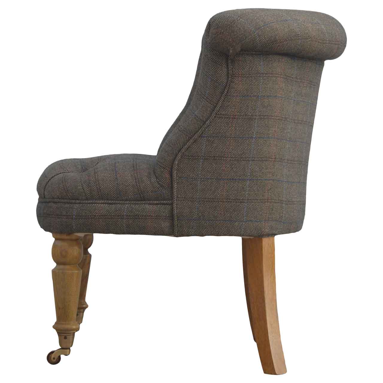 Small Multi Tweed Accent Chair - Image 5