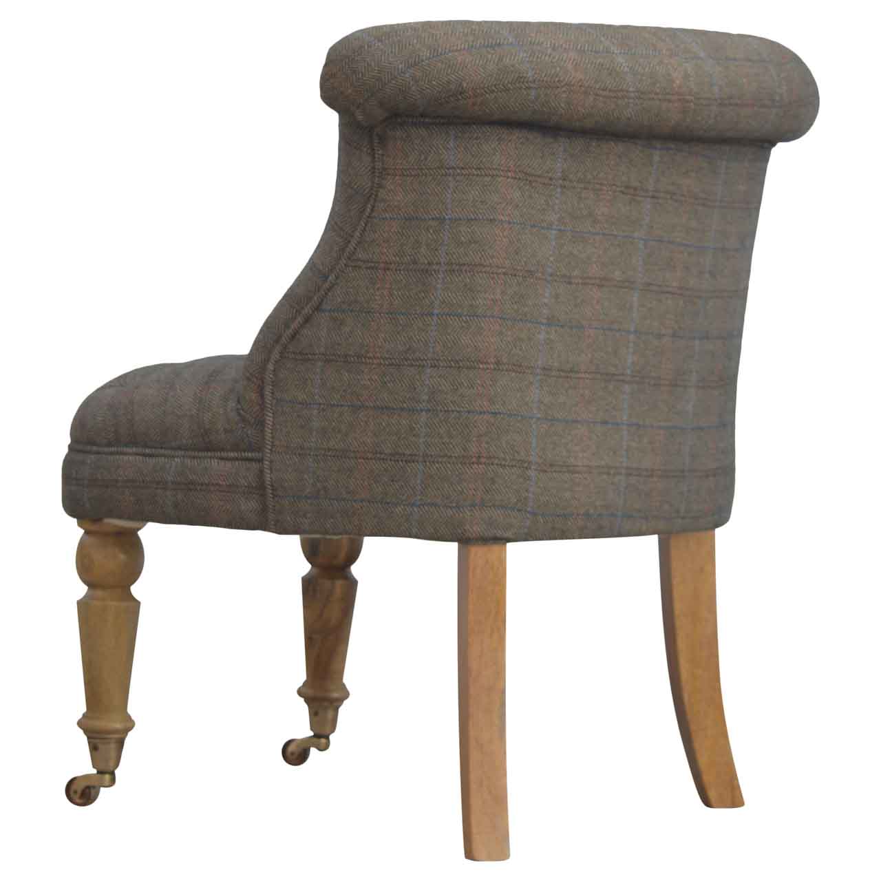 Small Multi Tweed Accent Chair - Image 4