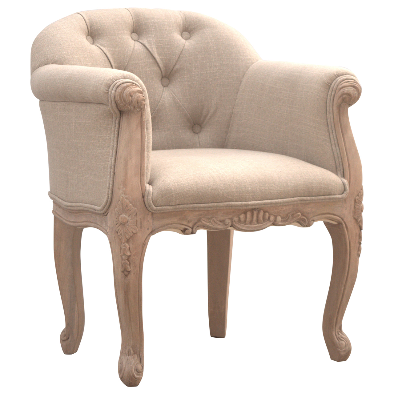 French Style Deep Button Chair - Image 2
