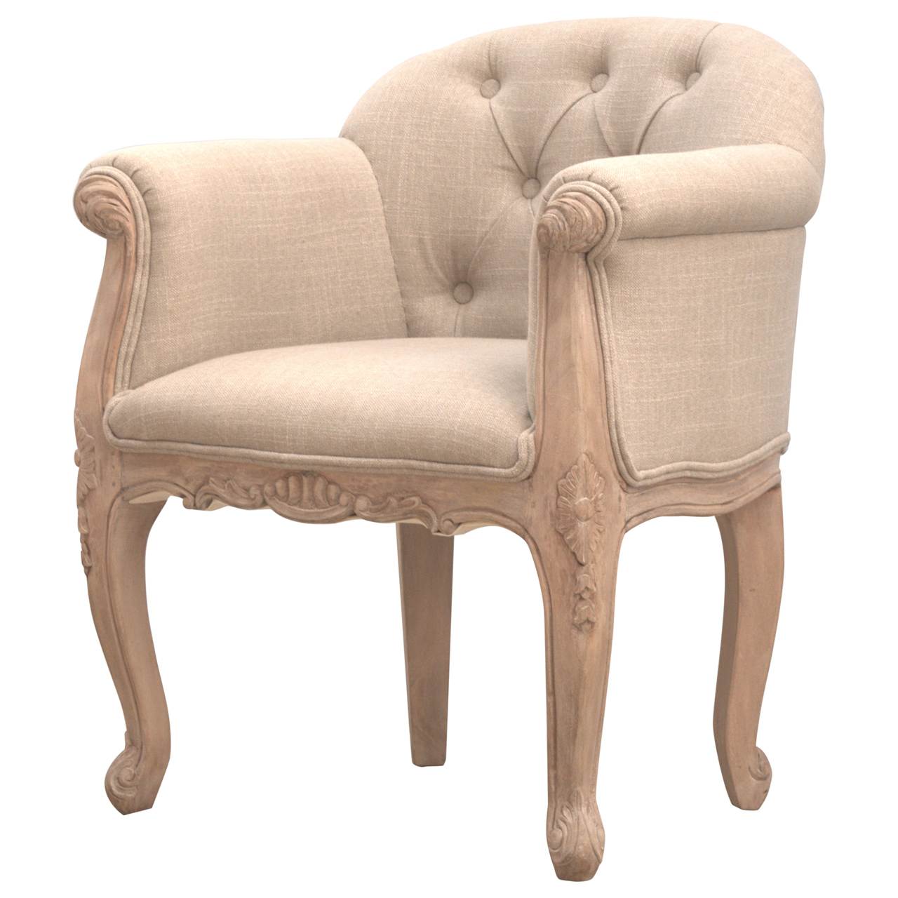 French Style Deep Button Chair - Image 3