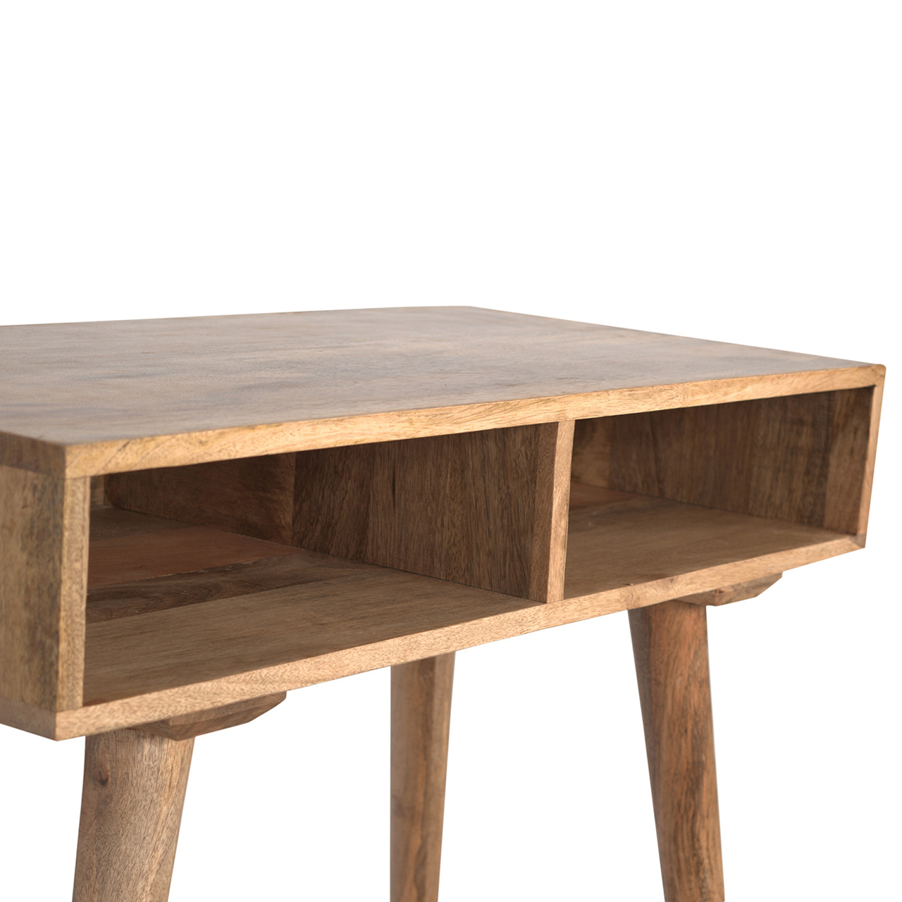 Oak-ish Open Shelf Writing Desk - Image 6