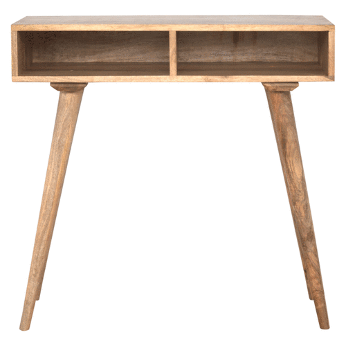 Oak-ish Open Shelf Writing Desk - Image 9