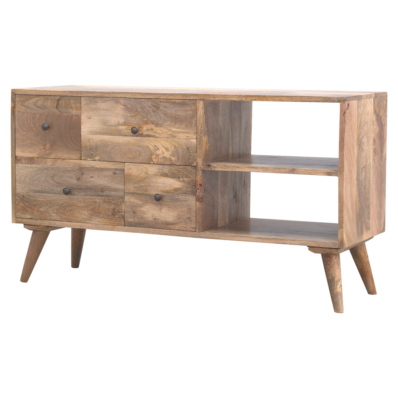 Oak-ish Multi Drawer Media Unit - Image 3