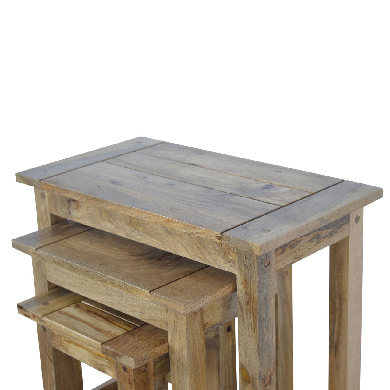 Solid Wood Stool Set of 3 - Image 5
