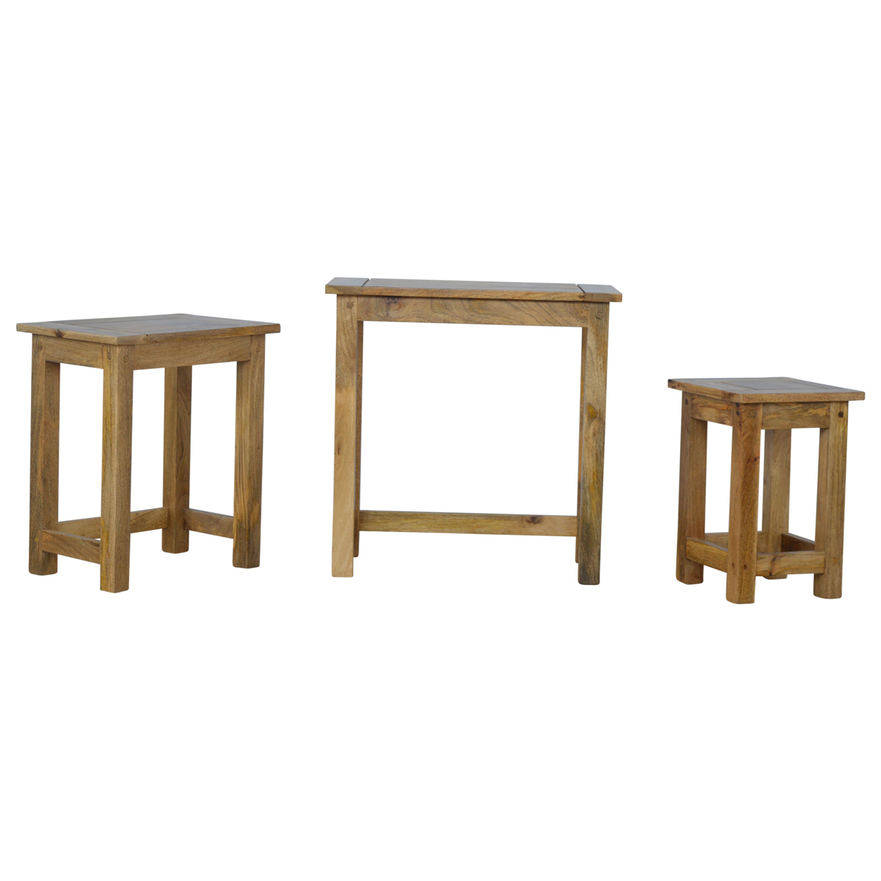 Solid Wood Stool Set of 3 - Image 8