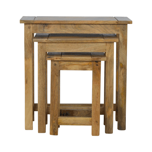 Solid Wood Stool Set of 3 - Image 9