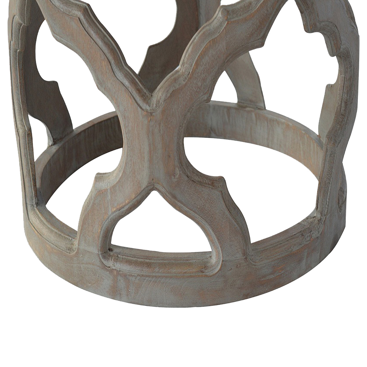 Grey Wash Cut-out Stool - Image 4