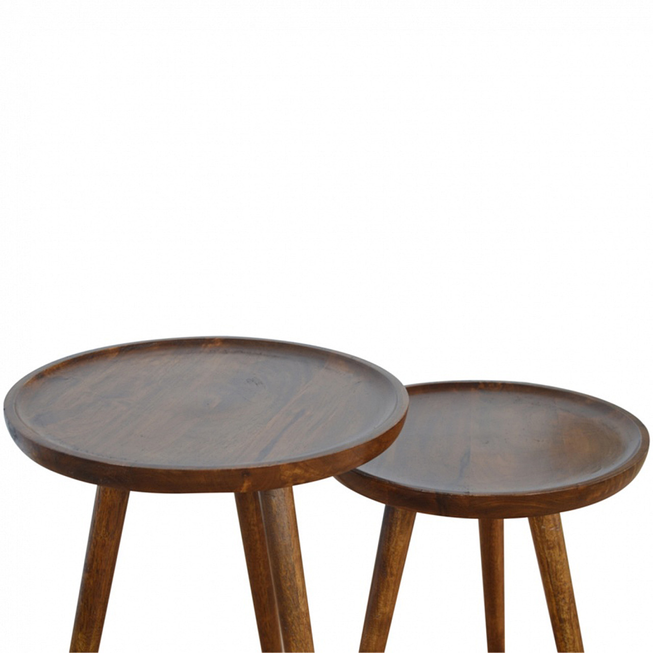 Chestnut Tray Nesting Stools - Image 2