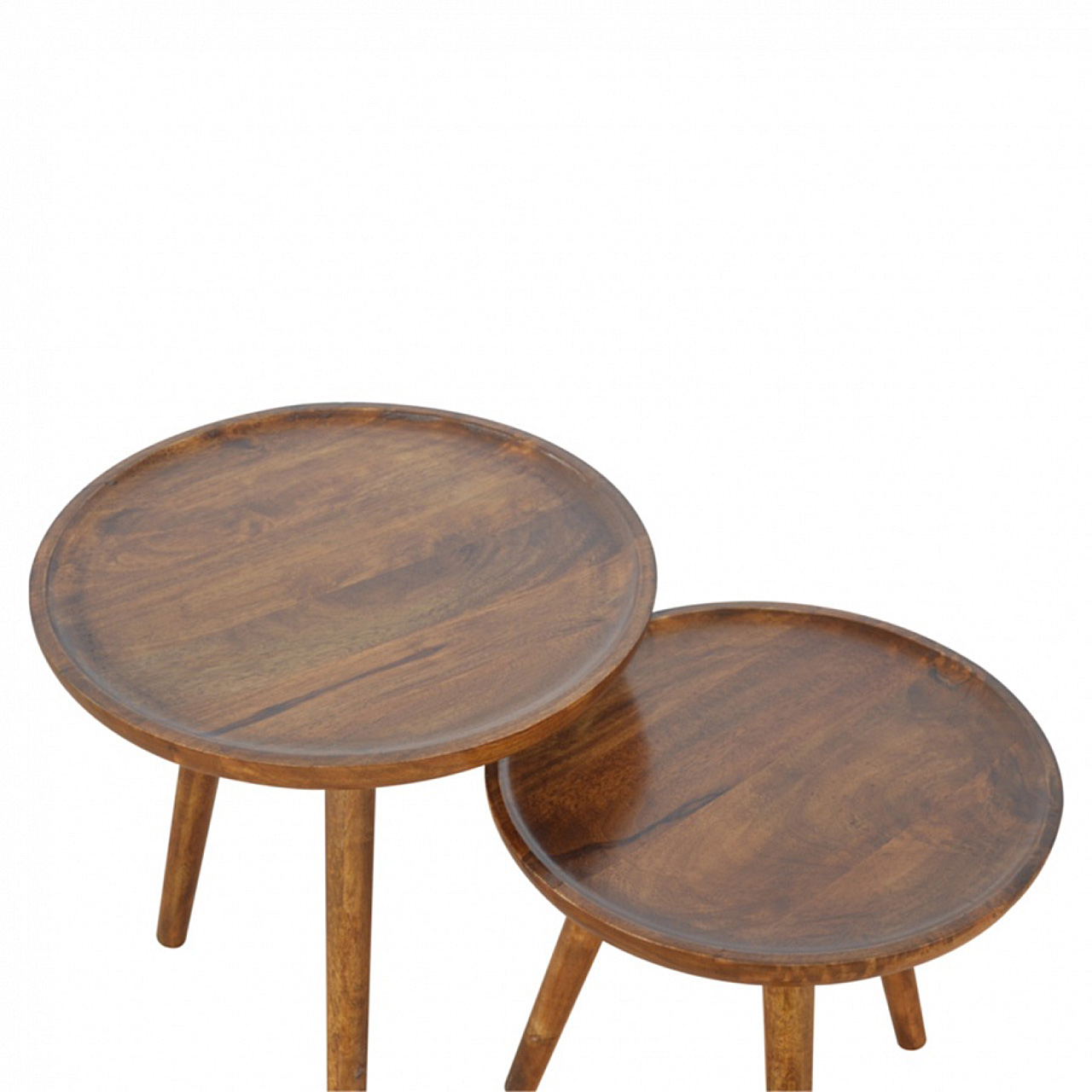 Chestnut Tray Nesting Stools - Image 3