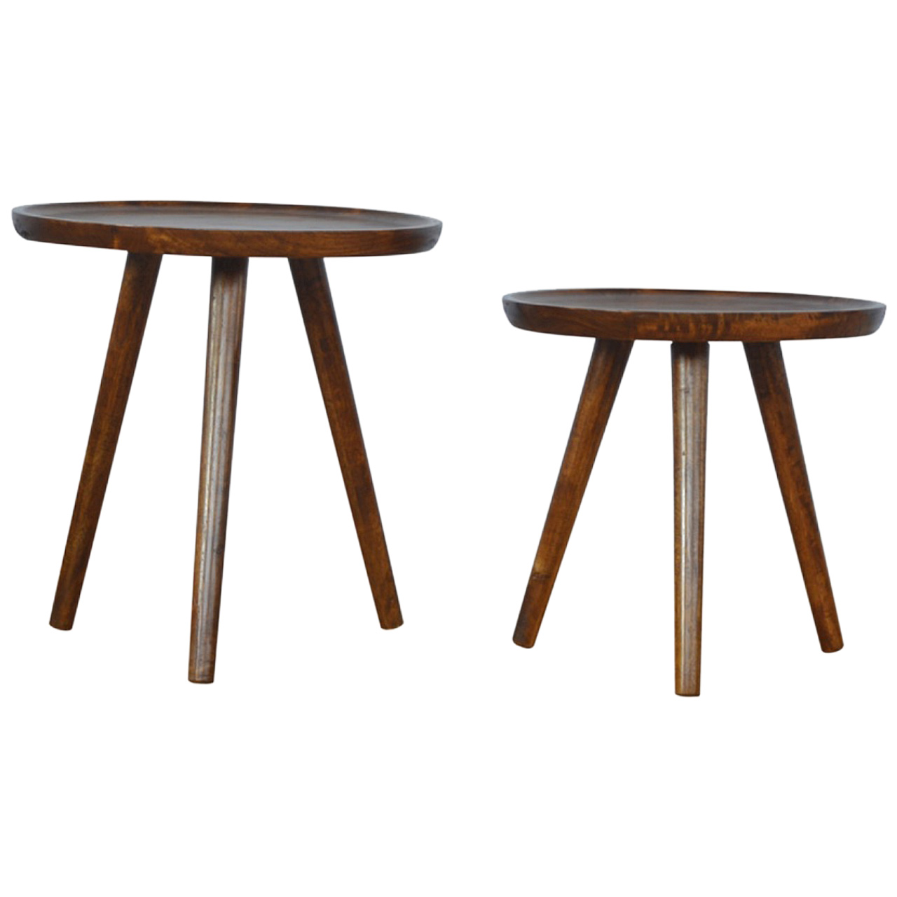 Chestnut Tray Nesting Stools - Image 7