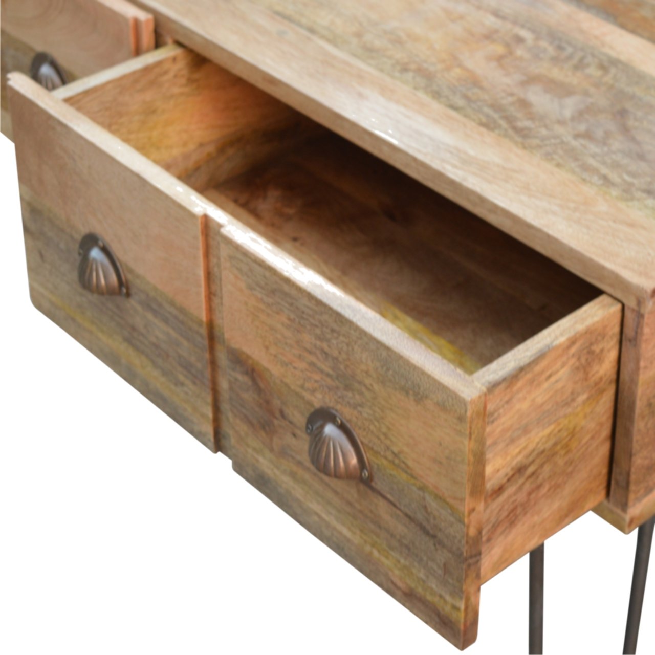 Iron Base 2 Drawer Console Table - Image 3